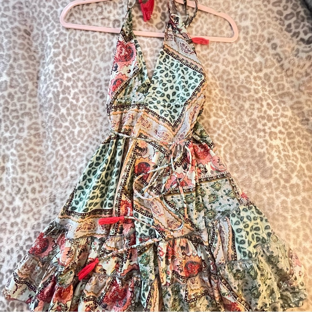 Colorful Halter Dress